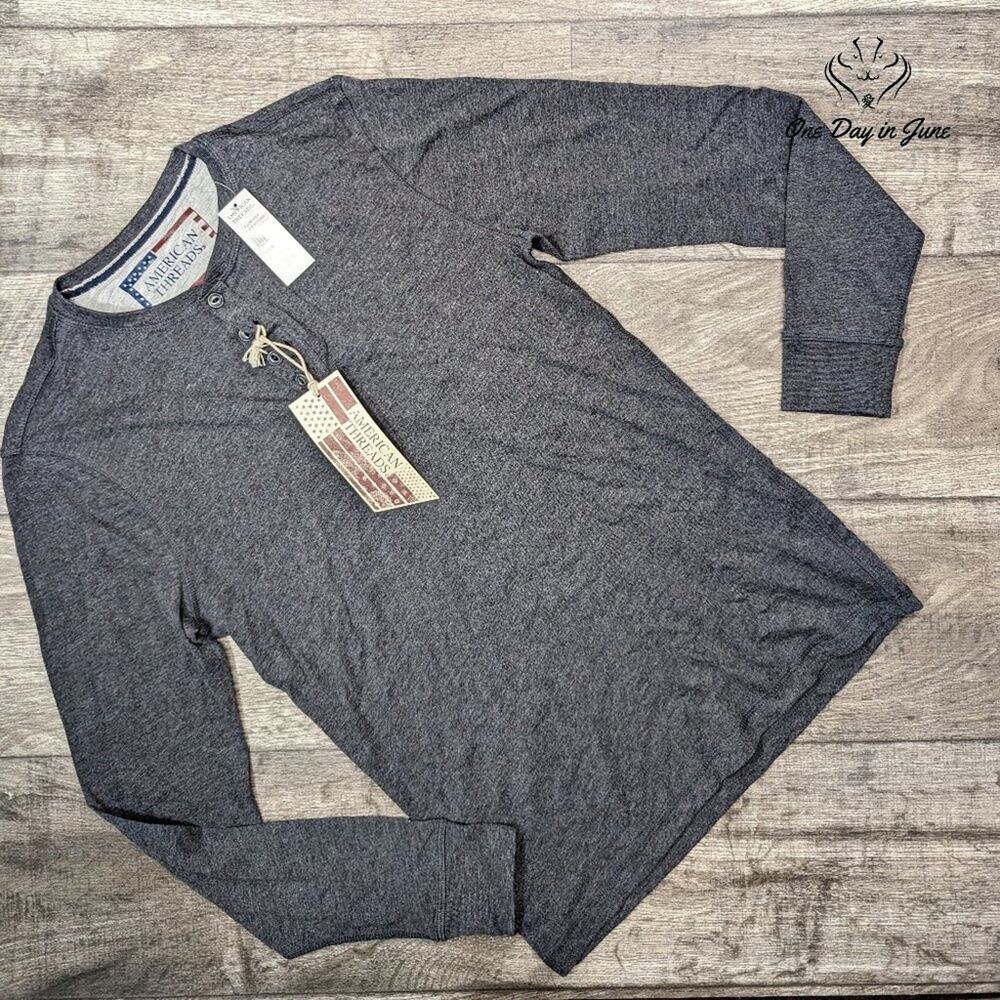 American Threads Long Sleeve Tee Shirt Size S